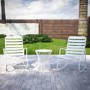 Outdoor Patio Rocking Chair and Table Bistro Set in White - Roberta