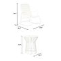 Outdoor Patio Rocking Chair and Table Bistro Set in White - Roberta
