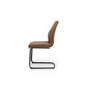 Brown Faux Leather Dining Chairs - Set of 2 