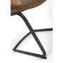 Brown Faux Leather Dining Chairs - Set of 2 