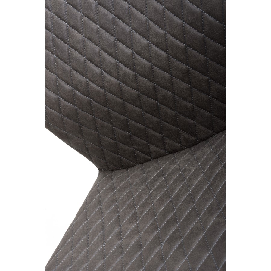 GRADE A1 - Set of 2 Grey Faux Leather - Connect