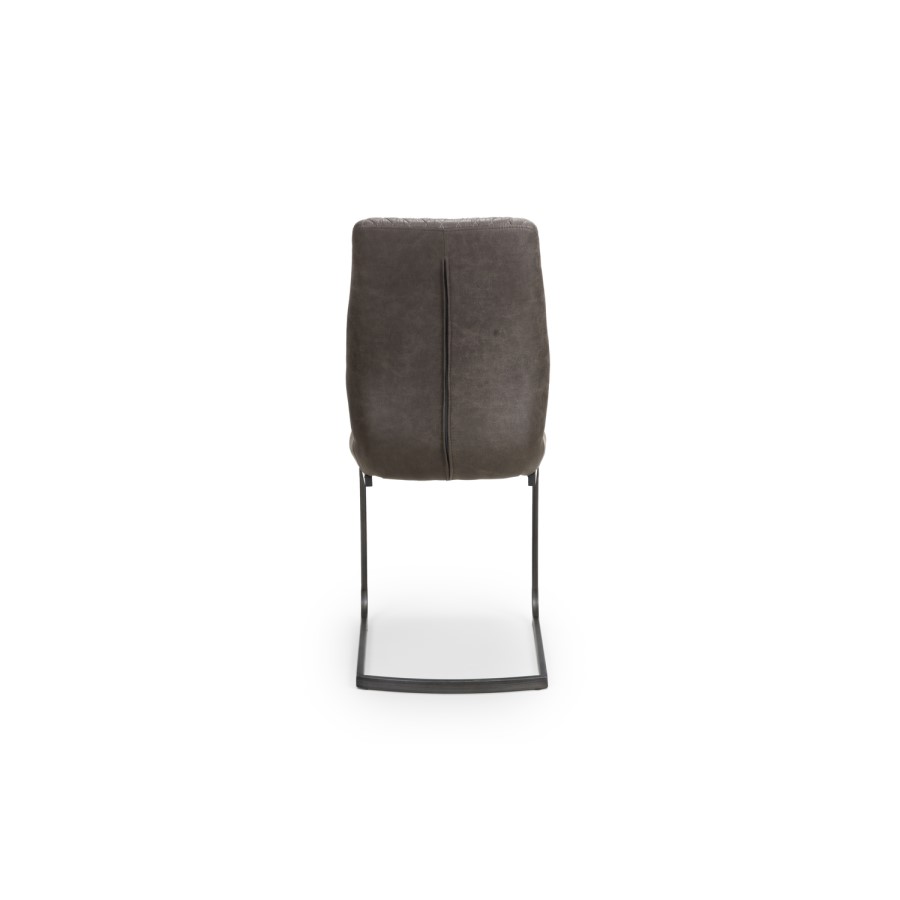 GRADE A1 - Set of 2 Grey Faux Leather - Connect