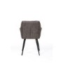 Grey Faux Leather Carver Dining Chairs - Set of 2 - Charlie