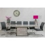 Extendable Dining Table in Grey Concrete Effect - Jet