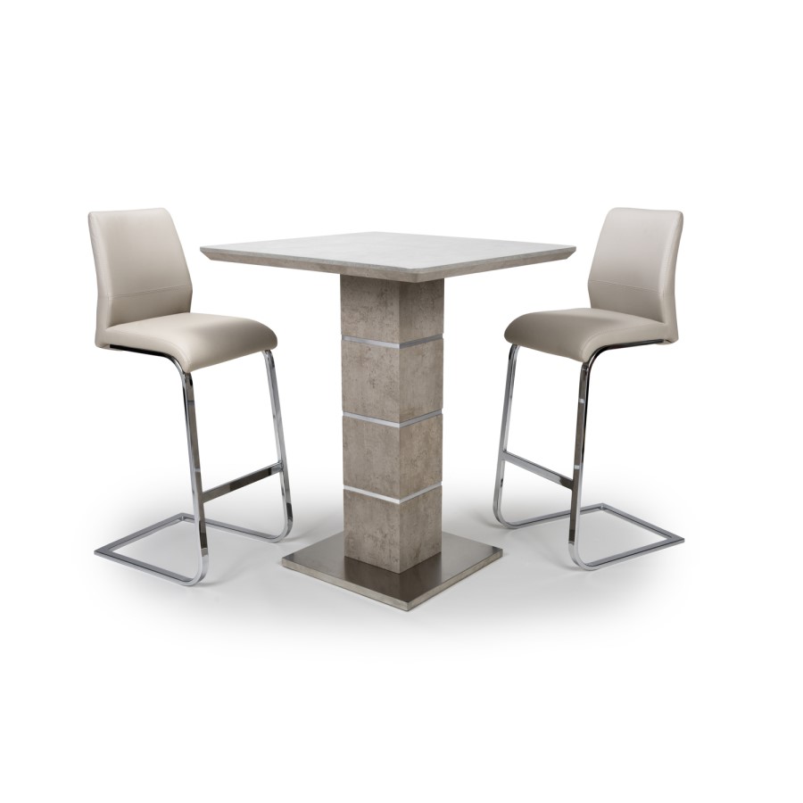 Bar Table in Grey Concrete Effect - Etan