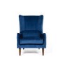 Blue Velvet Accent Chair - Aimie