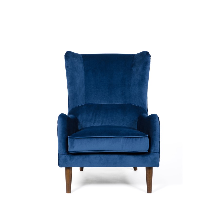 Blue Velvet Accent Chair - Aimie
