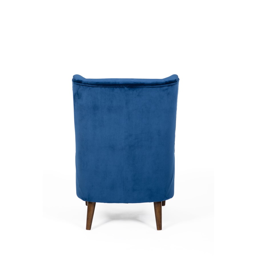 Blue Velvet Accent Chair - Aimie
