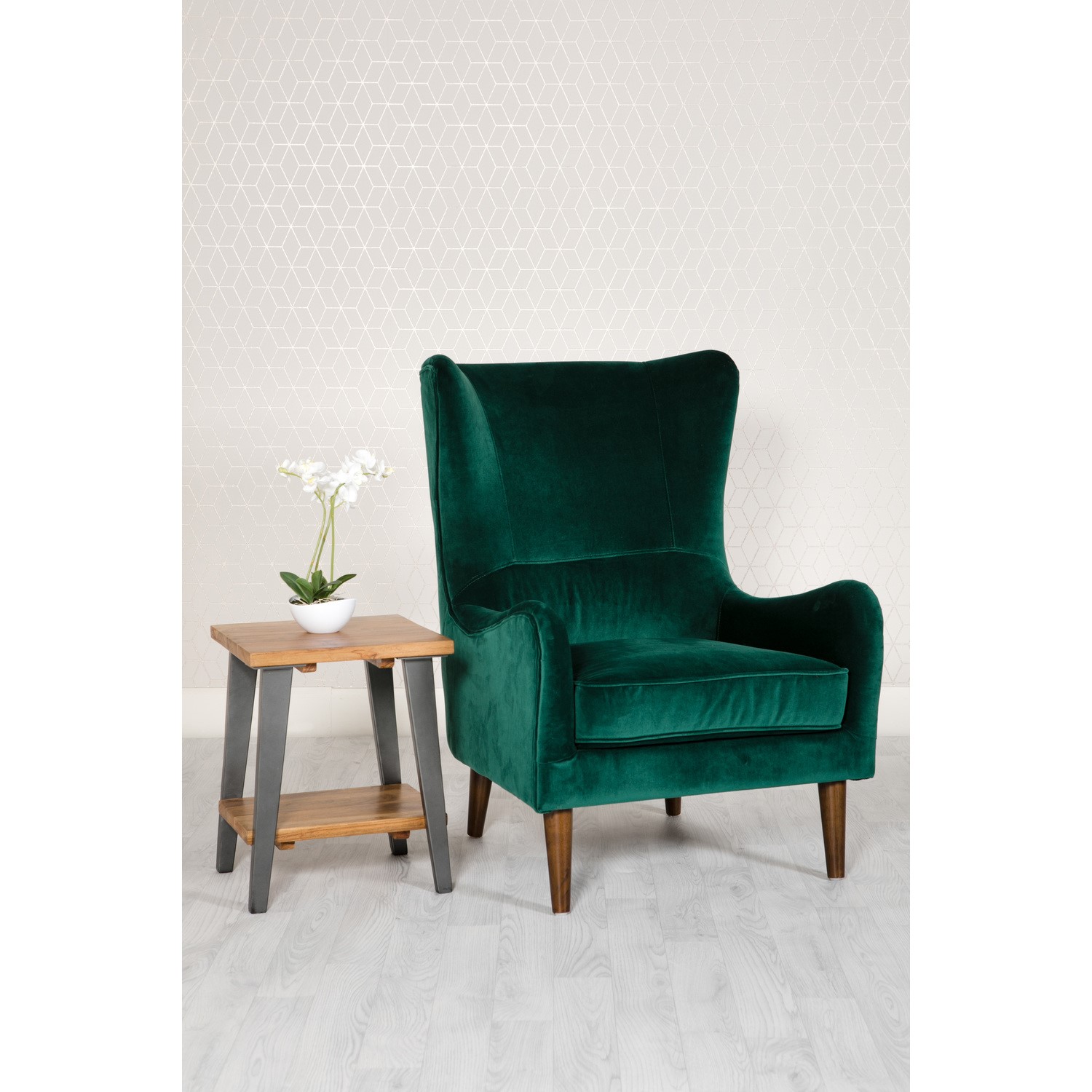 green velvet accent chair freya