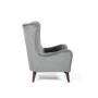 Grey Velvet Accent Chair - Aimie
