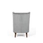 Grey Velvet Accent Chair - Aimie