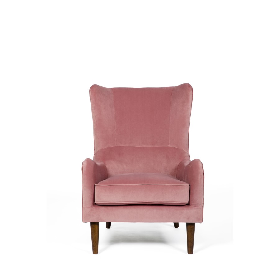 Pink Velvet Accent Chair - Aimie