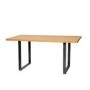 Oak Effect Dining Table with Metal Legs - Charlie Range