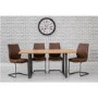 Oak Effect Dining Table with Metal Legs - Charlie Range