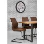 Oak Effect Dining Table with Metal Legs - Charlie Range