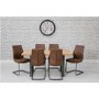 Oak Effect Dining Table with Metal Legs - Charlie Range