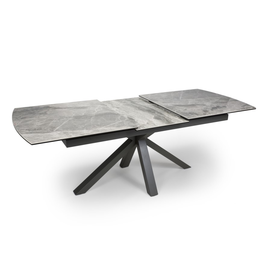 Extendable Dining Table with Grey Ceramic Top - Jupiter