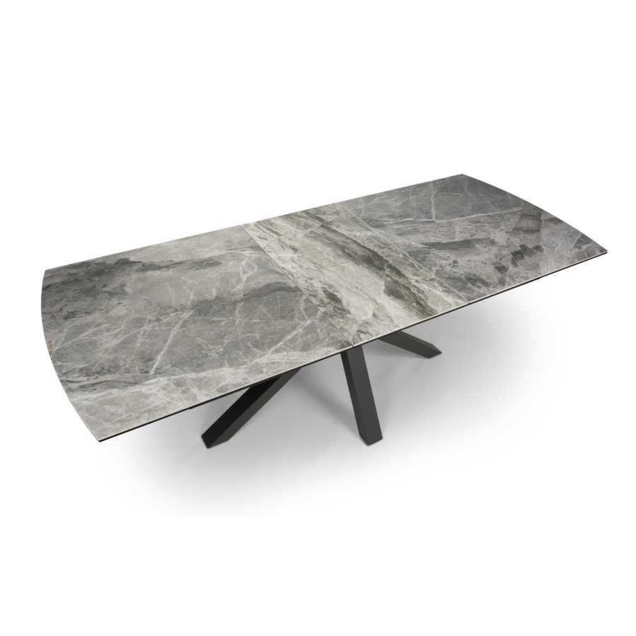 Extendable Dining Table with Grey Ceramic Top - Jupiter