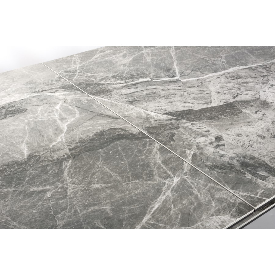 Extendable Dining Table with Grey Ceramic Top - Jupiter