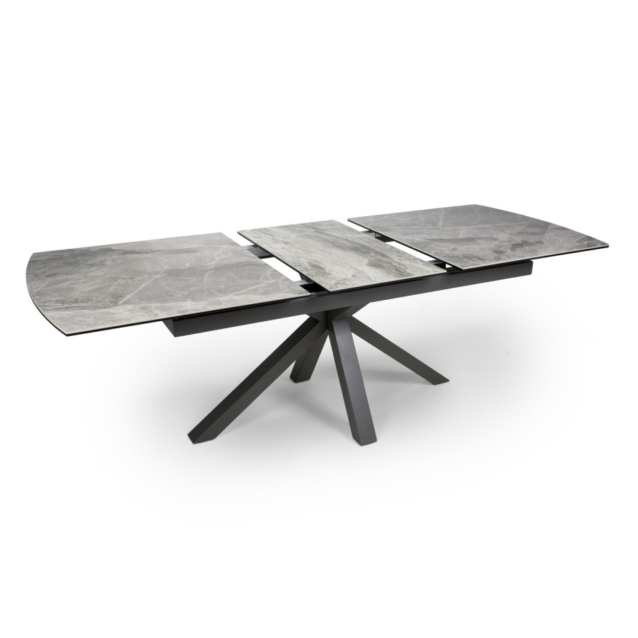 Extendable Dining Table with Grey Ceramic Top - Jupiter
