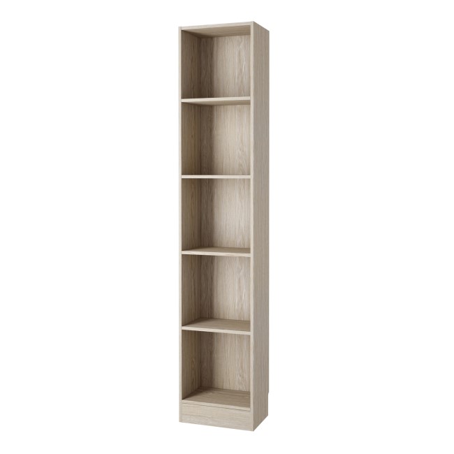 Tall and Narrow Oak Bookcase - Basic