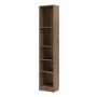 Walnut Effect Tall Narrow Bookcase