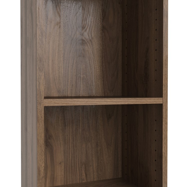 Walnut Effect Tall Narrow Bookcase