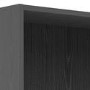Low Wide Bookcase in Black Woodgrain