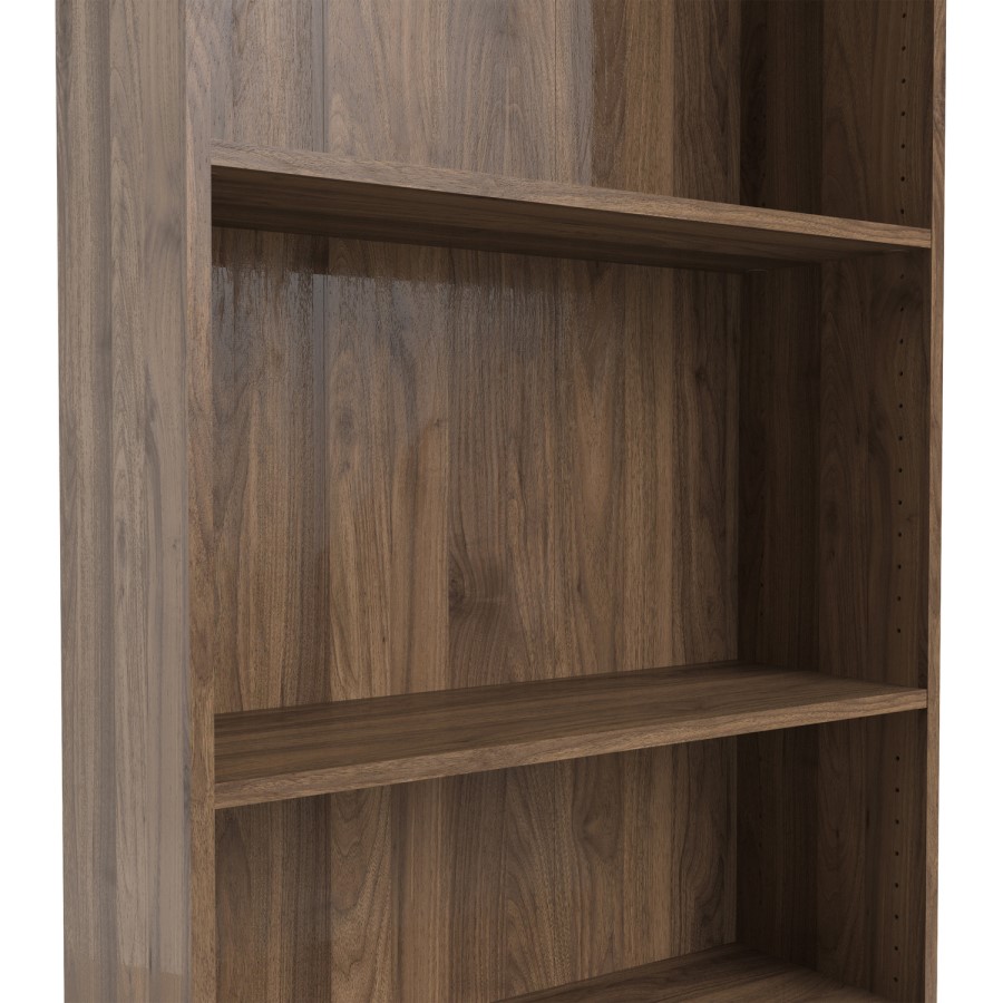 Tall Wide Bookcase in Walnut Effect
