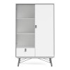 White Display Cabinet with Glass Door