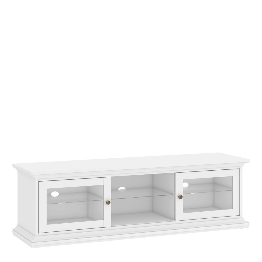 Paris White Wide TV Unit