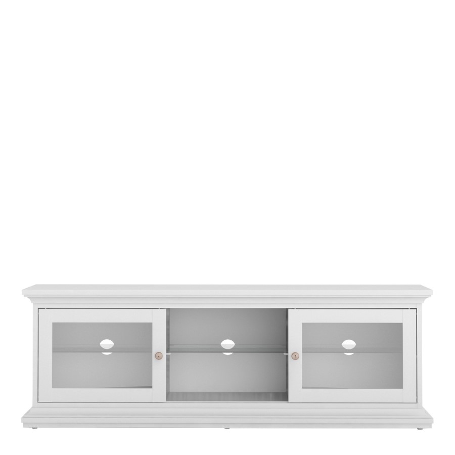 Paris White Wide TV Unit