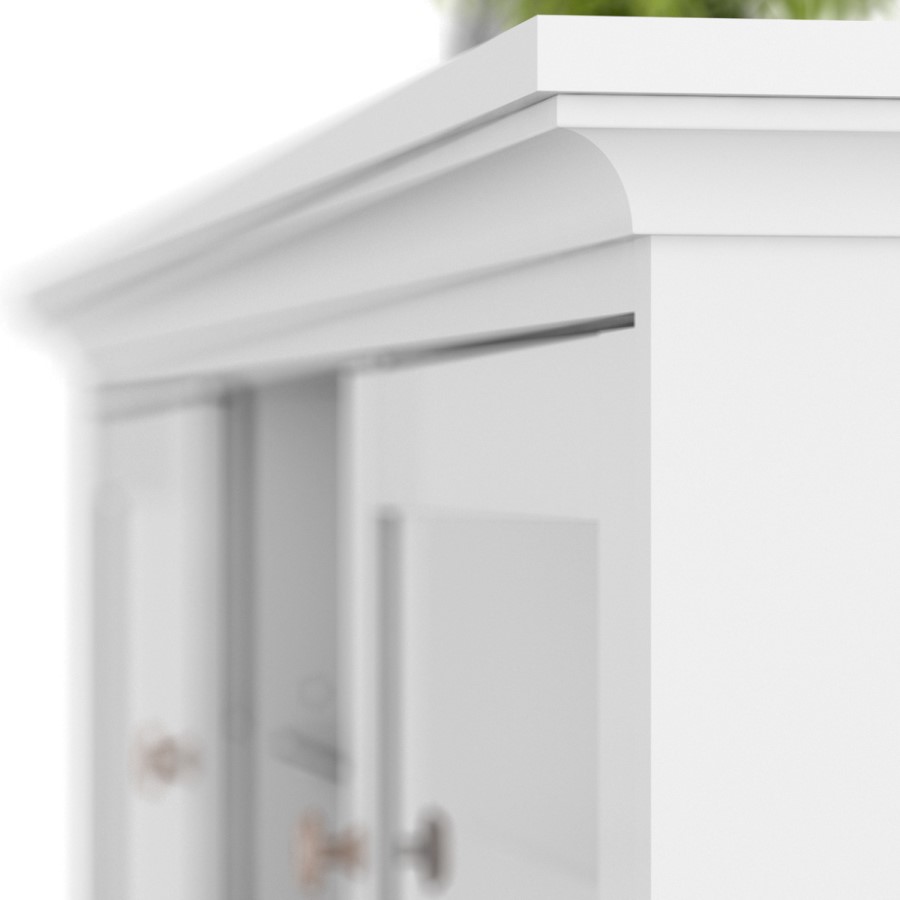 Paris White Wide TV Unit