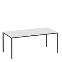 Modern White Dining table with Black legs