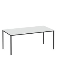 Modern White Dining table with Black legs Modern White Dining table with Black legs