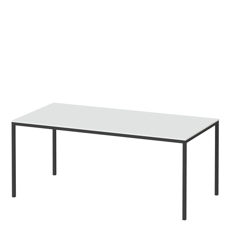 Modern White Dining table with Black legs