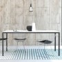 Modern White Dining table with Black legs
