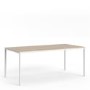 Large Oak Effect Dining Table with White Legs - Furniture to Go