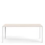 Large Oak Effect Dining Table with White Legs - Furniture to Go