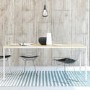 Large Oak Effect Dining Table with White Legs - Furniture to Go