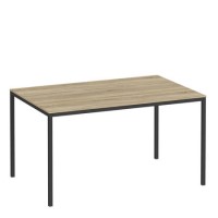 Small Oak Effect Dining Table with Black Legs