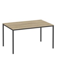 Small Oak Effect Dining Table with Black Legs Small Oak Effect Dining Table with Black Legs