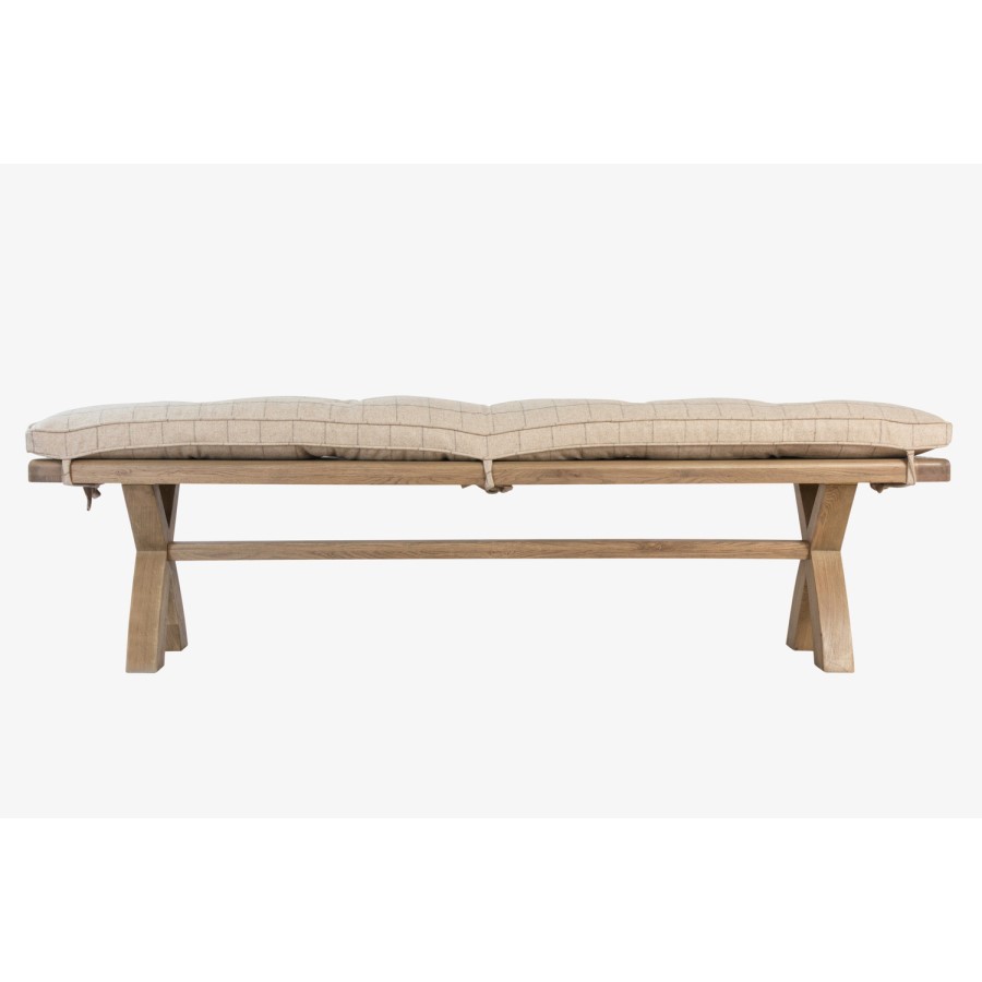 Cream Fabric Cushion for Dining Bench 2m