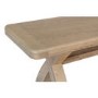 Large Smoked Oak Dining Bench with Cross Leg