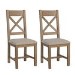 Set of 2 Oak and Cream Dining Chairs - Pegasus