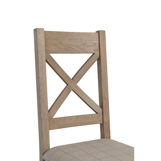 Set of 2 Oak and Cream Dining Chairs - Pegasus