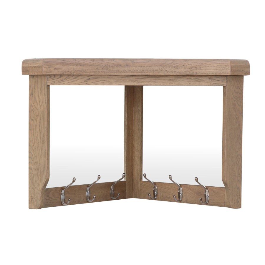 Corner Coat Rack with Mirror