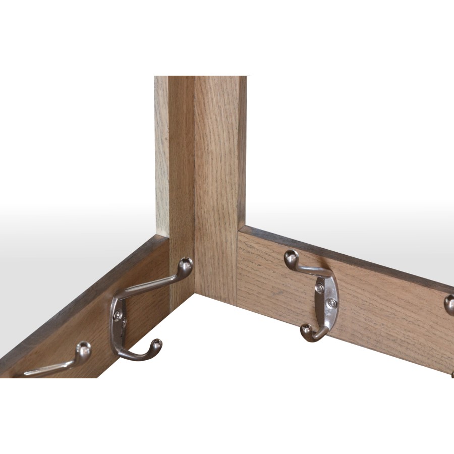 Corner Coat Rack with Mirror