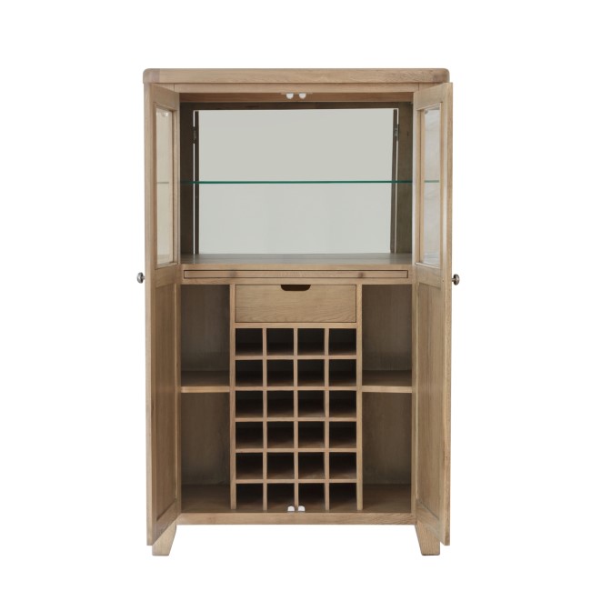 Smoked Oak Drinks Cabinet