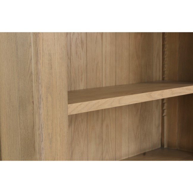 Large Solid Oak Bookcase with Drawers - Pegasus